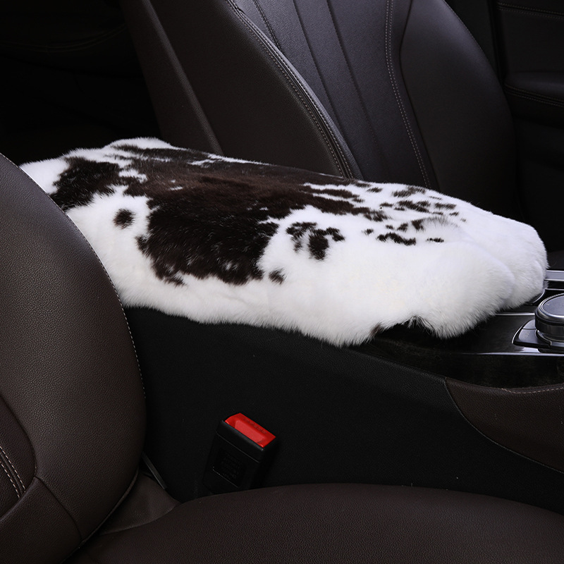 Universal – Armrest box pad Style Universal - cow-pattern-color-high-quality-whole-rex-rabbit-skin