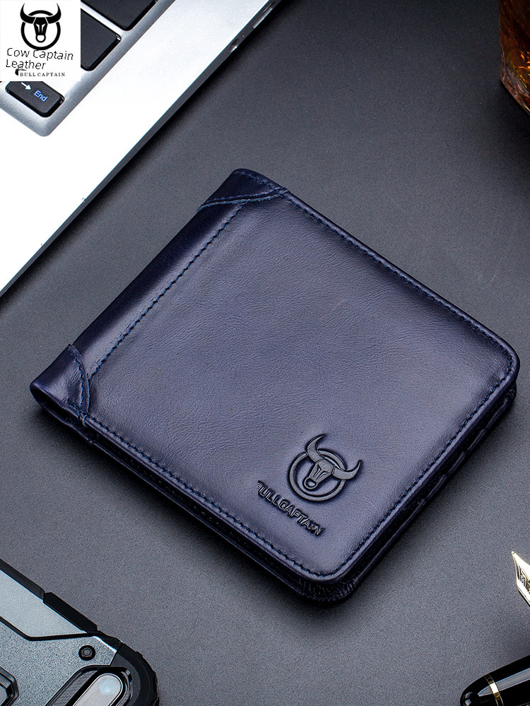 Universal short leather wallet