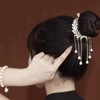 Hairgrip with tassels, ponytail, crab pin, hair accessory, light luxury style, wholesale