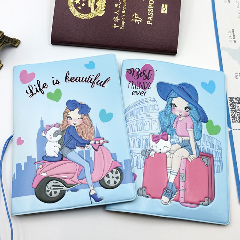 Unisex Cute Cartoon Character Pvc Passport Holders display picture 1