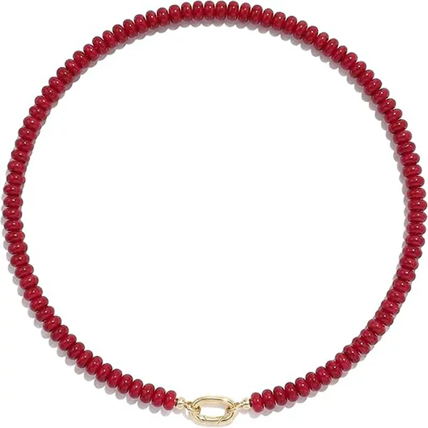 2026 Amazon Cross-Border Natural Stone Abacus Bead Necklace New Simple Niche Design Versatile Fashion Clavicle Chain