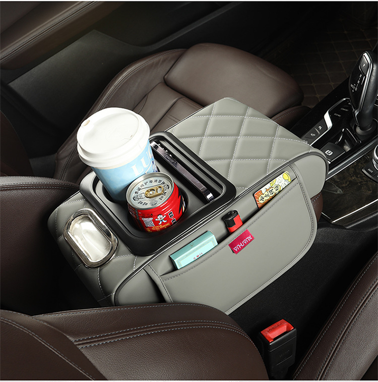 Car storage armrest box pad in stock, universal cup holder storage box, multifunctional four-in-one armrest heightening pad
