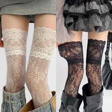 M 28505 Japanese lace hollow over knee socks ��ϵ��˿�οչ�