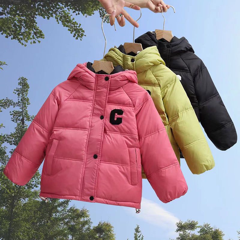 Chaqueta acolchada de plumas para niños Chaqueta acolchada de algodón con capucha gruesa para niños y niñas Chaqueta acolchada para bebés Chaqueta abrigada para otoño e invierno