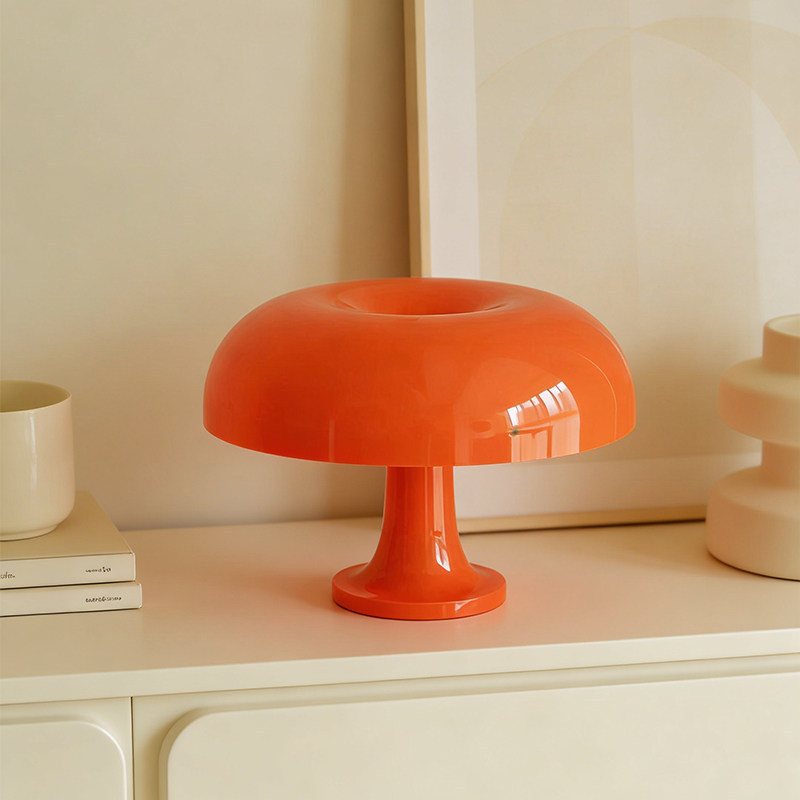 Modern Minimalist Mushroom Table Lamp USB Powered Bedroom Bedside Living Room Creative Light Luxury LED Decorative Atmosphere Night Light