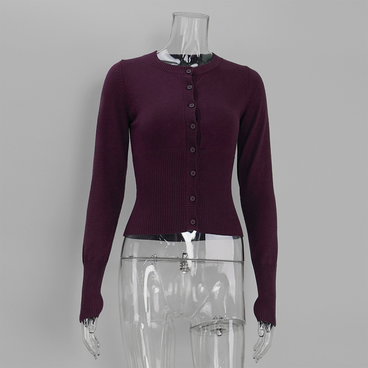 Cardigan de manga larga de punto transfronterizo Europa y los Estados Unidos otoño y invierno 2025 nuevo suéter de punto delgado cardigan para mujeres image 16
