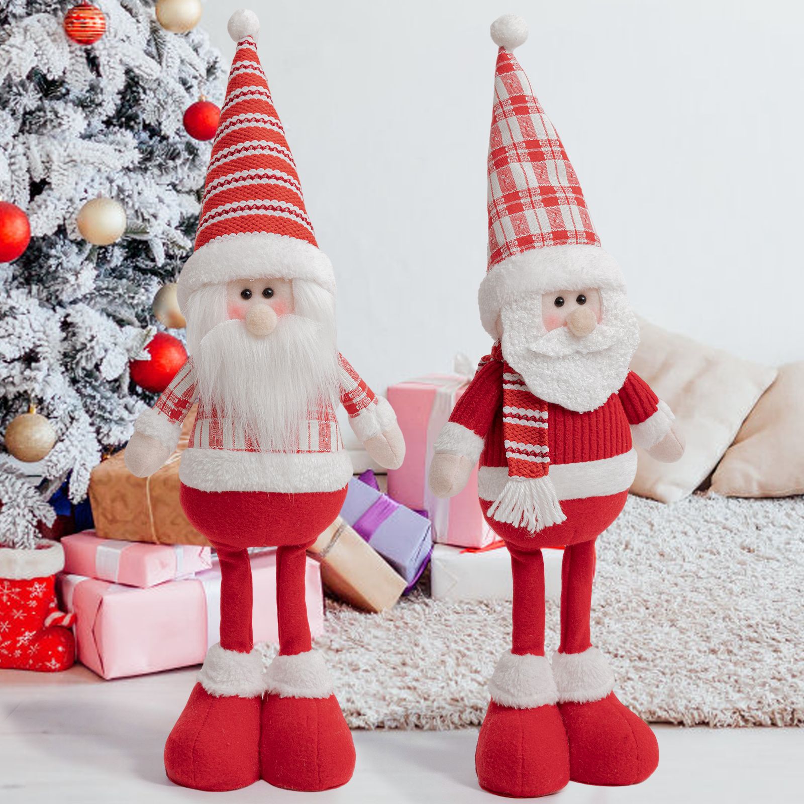 Navidad transfronteriza muñeca Santa rojo muñeca de pie decoración navideña creativa decoración navideña