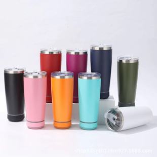 Cross-border new vacuum double-layer stainless steel thermos cup 20oz smart bluetooth audio car cup car cup wholesale