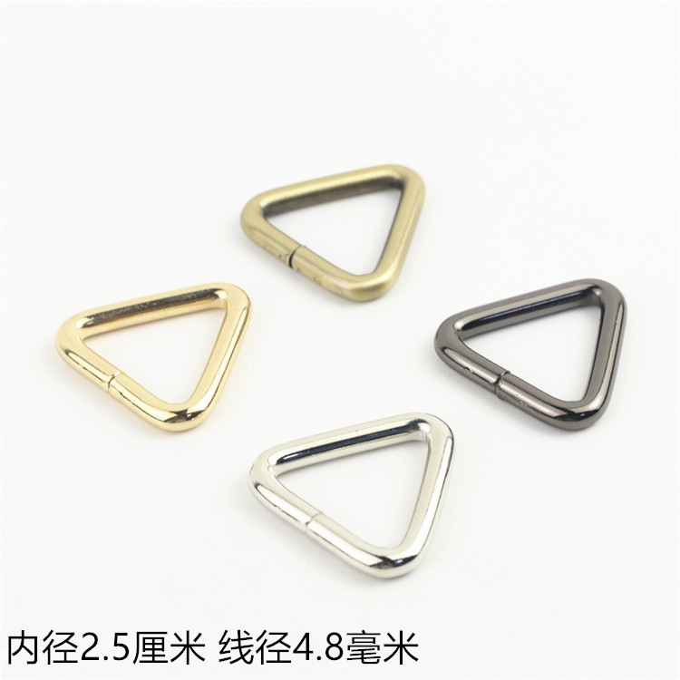 Luggage hardware accessories triangle iron buckle bag shoulder buckle backpack travel bag one inch inner diameter 2.5cm