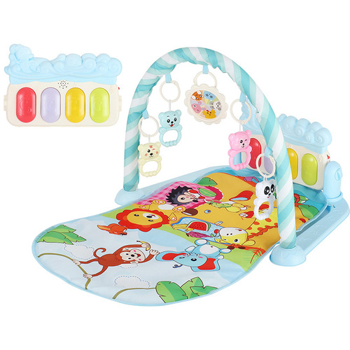 Baby and Toddler Round Music Pedal Guitar Fitness Frame, 0-12 Months Baby Crawling Mat, Amazon Cross-border Toys
