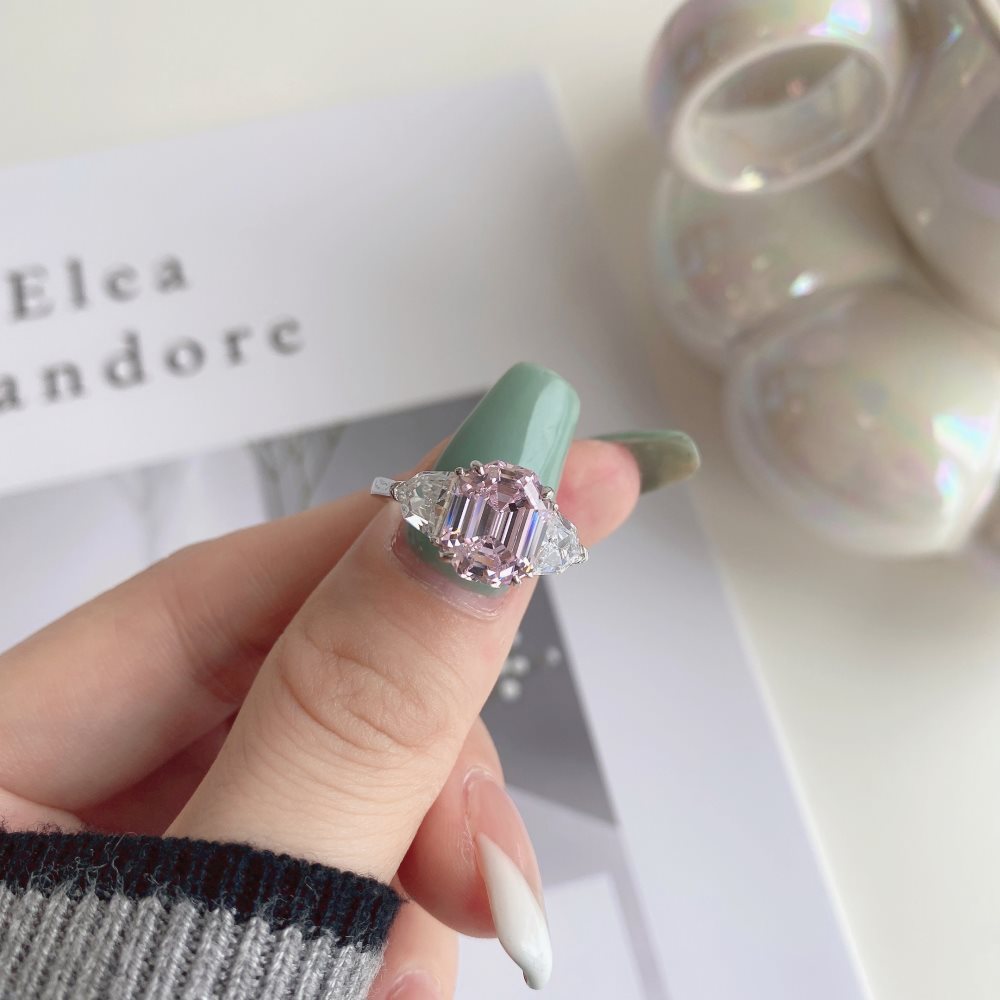 Fashion Geometric Sterling Silver Plating Zircon Rings