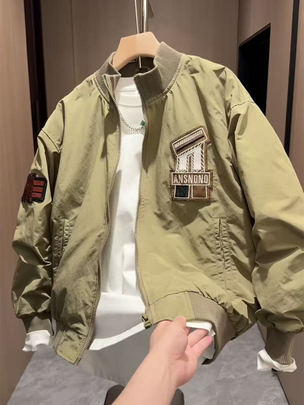 春秋新款男士潮牌痞帅时尚夹克外套潮流修身休闲百搭情侣款棒球服|undefined