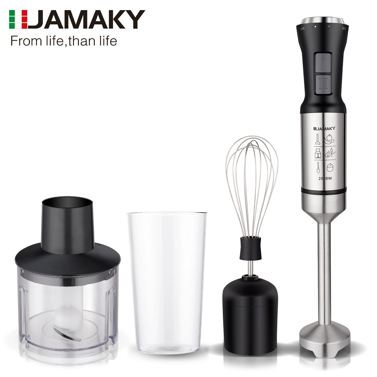 JAMAKY Бытовая 500W Четыре в одном набор мешалки Многофункциональная пищевая машина для приготовления сока и взбитых яиц