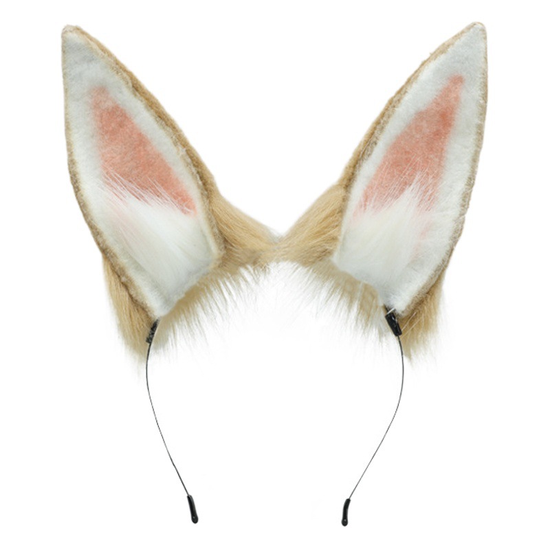 Simulación bestia oreja bestia traje de cola accesorios de moda de una sola pieza de entrega azúcar conejo felpa oreja diadema tocado accesorios para el cabello
