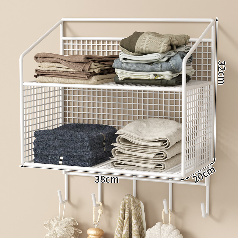 후크가 있는 흰색 2겹