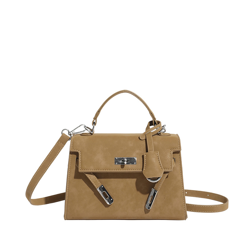 Bolso de mujer 2025 nuevo cross-border de seda retro mochila de textura alta extranjera Kelly bolso de mano pequeño