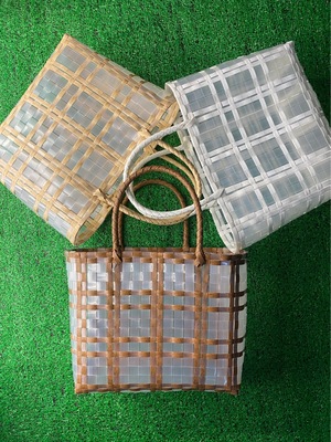 Bag 2020 new pattern Beach Bag transparent Bag Shopping basket Female bag Handbag Woven bag Straw bag