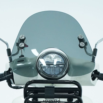 for Honda NS125LA protective bar: Motorcycle bumper - brown-or-transparent-32cm-high-front-windshield