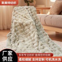 出口外贸珊瑚绒毯子冬季加厚绒毯盖毯可印logo礼品团购法兰绒毛毯