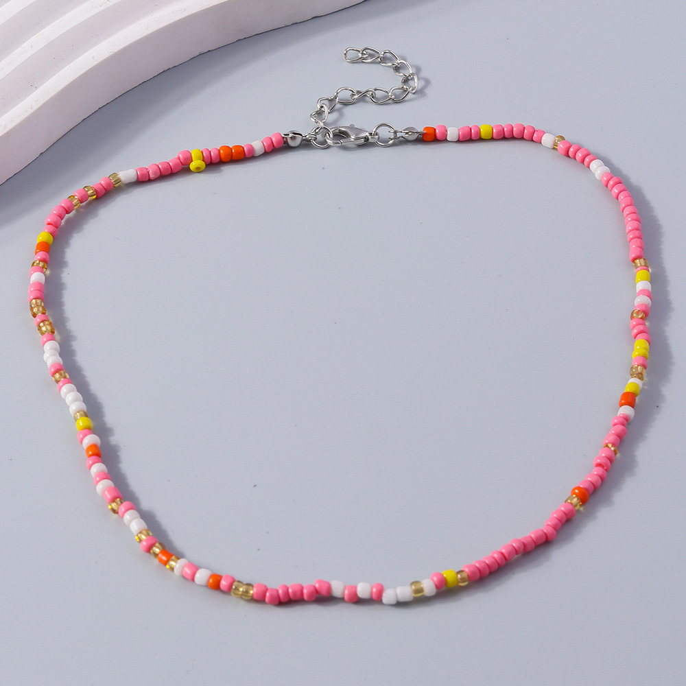 10g Weight Necklace Classification Resin Chain Material Beaded Chain Chain Type 1 Piece Quantity Holiday, Daily Occasion Plastic, Resin Material Round Pattern Spring&Summer Season Women's Gender Sweet Style Sweet Round Plastic Resin Beaded Chain Beaded Necklaces Wholesale 11