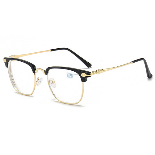 New finished myopia glasses fashionable half-frame metal myopia glasses finished myopia glasses frame manufacturer wholesale