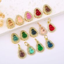 18K���J����ʯ΢��ʯ��ɫͨ�׸���diy��朵������