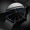 Fashionable trend black swiss watch for leisure, quartz men's watch, simple and elegant design