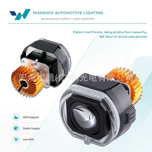Motorcycle Lens Headlight Matrix Spotlight 3inch Angel Eye Decoration 4.5inch Devil Eye Built-in with Fan