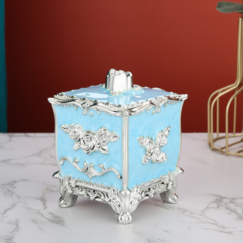 European-style toothpick box, home living room coffee table, light luxury cotton swab box, creative individual fashion trend hotel Instagram decoration