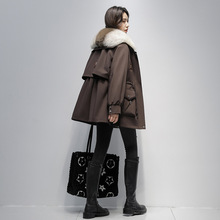 狐狸毛皮草外套女派克服獭兔毛内胆可拆卸2024冬季新款羽绒服大衣