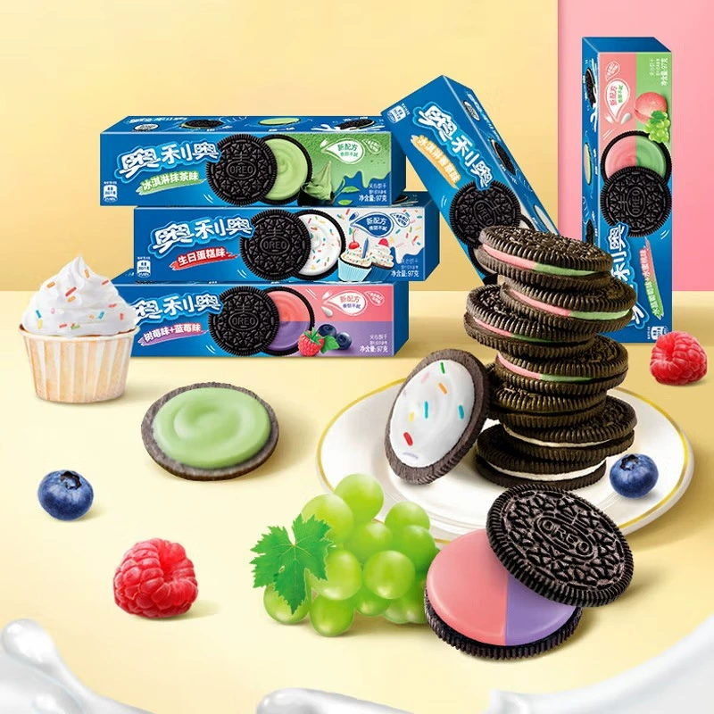Ополосок 97 г новый поступления Mondelez оригинальные многофлёрные сэндвиш-бисквитыcasual snacks интернет-знаменитости снеков оптом бесплатная доставка
