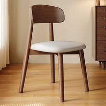 实木餐椅原木奶油风小户型餐厅酒店橡木北欧简约餐桌椅民族风