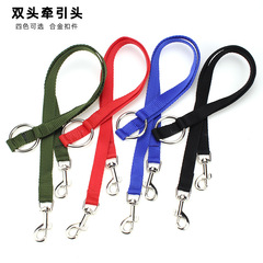 Factory Wholesale Nylon Double-Head Pet Leash Dog Double-Head Harness 1.5cm Double Hook Dog Accessories