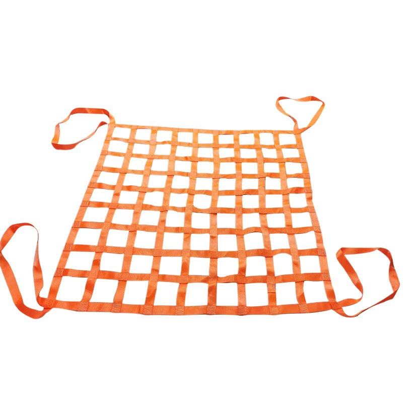 Плоская полиэфирная подъемная сетка плетеная защитная сетка защитная сетка Терминал погрузочно-разгрузочная полоса промышленная подъемная сетка