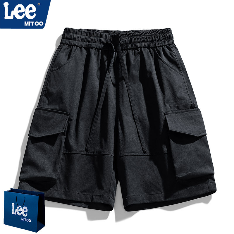 Lee&mitoo トレンド ライト ラグジュアリー メンズ レディース シンプル オーバーオール おしゃれ 万能 5点パンツ カジュアル ショートパンツ メンズ|undefined