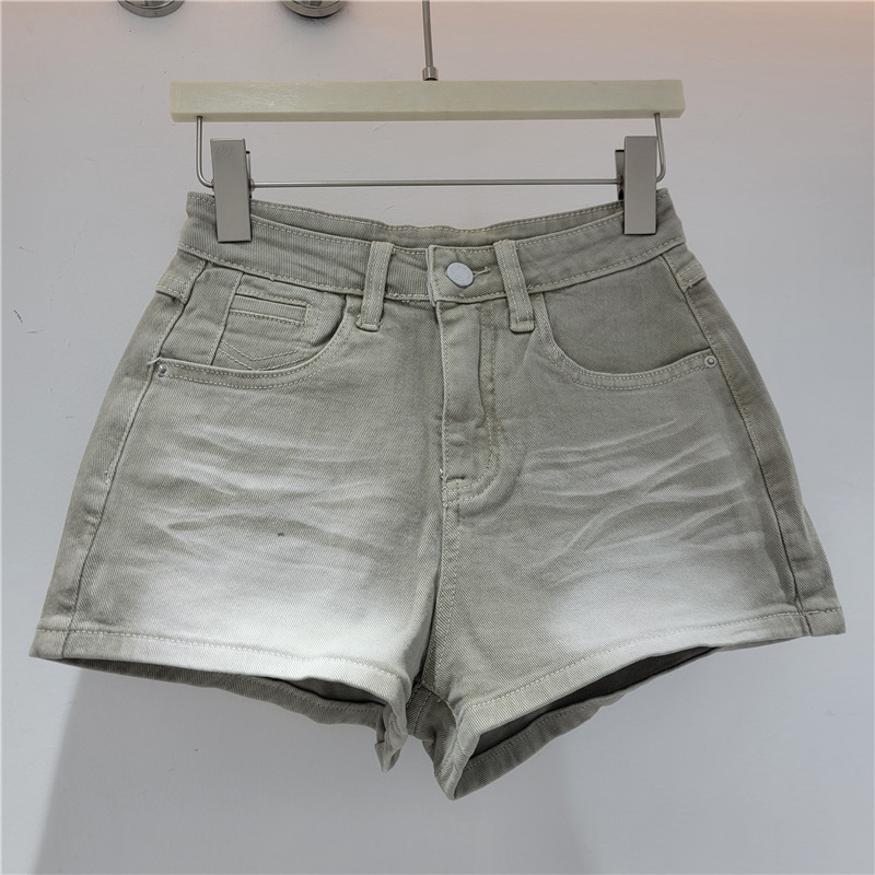 Pantalones Cortos de Mezclilla de Cintura Alta y Pierna Ancha para Mujer