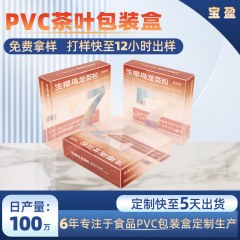 茶透明pvcボックスジンジャー茶つや消しプラスチックpvc透明ボックスuv印刷pvcボックスカスタム工場