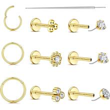 F 94718 Stains Steel Lip Piercing Set ����������Ʒ �羳��