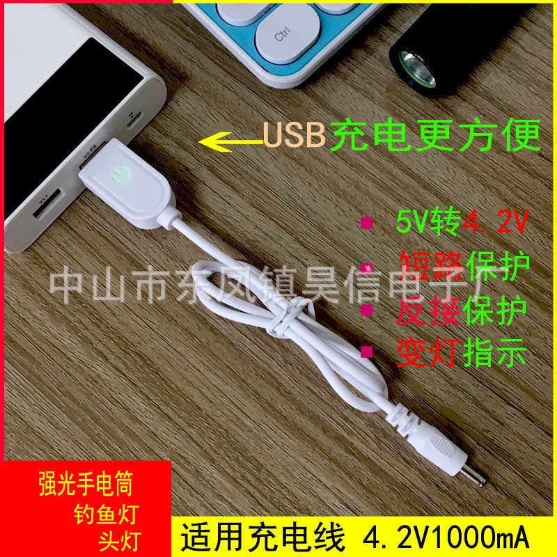 Cross-Border Hot-Selling USB Step-Down Cable 5V to 4.2V Dc-Dc Charging Cable 5.5/3.5/Typec Port Supports Customization