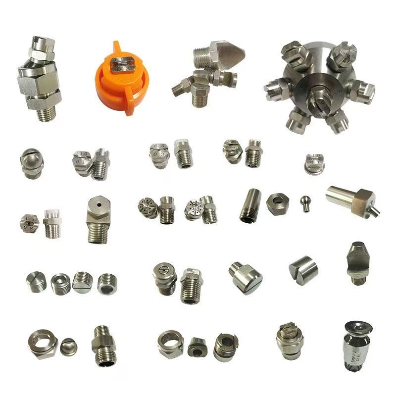 喷嘴不锈钢扇形加湿喷头 喷淋除尘雾化小流量高压2分可配万向接头