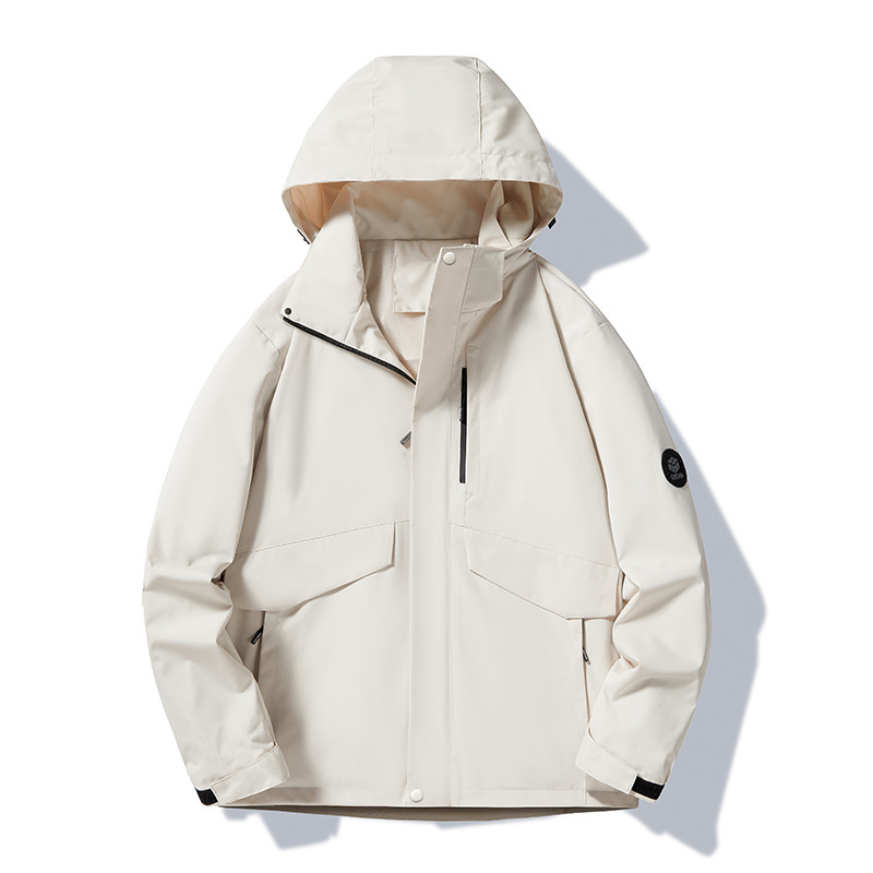 Giacca antivento impermeabile monostrato, giacca da assalto, stile sottile primaverile-autunnale, alla moda e casual, da uomo versatile_voghion.com