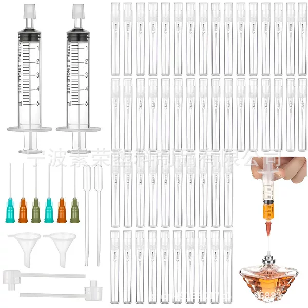 Cross-Border Syringe Perfume Dispensing Tool, Press-Type Perfume Dispensing and Extraction Gadget, Small Funnel Set, Syringe