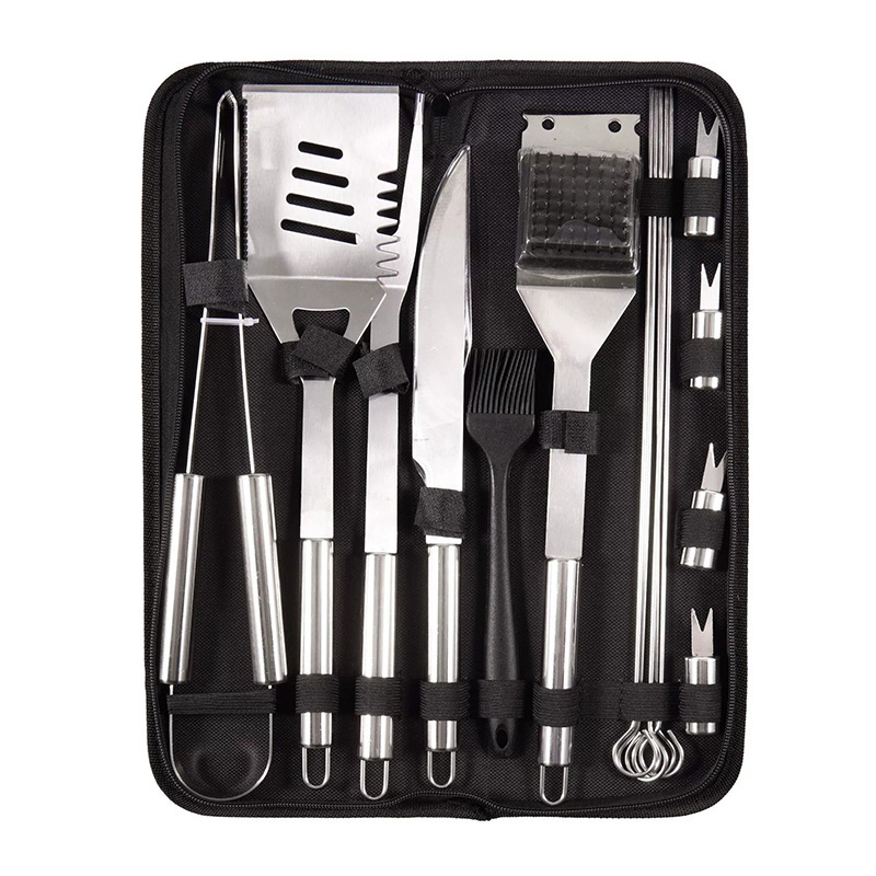 Amazon BBQ acero inoxidable Oxford fabricantes set de parrilla al aire libre en stock set de herramientas de parrilla