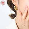 Small design fashionable earrings from pearl, 2023 collection, Korean style, internet celebrity, flowered