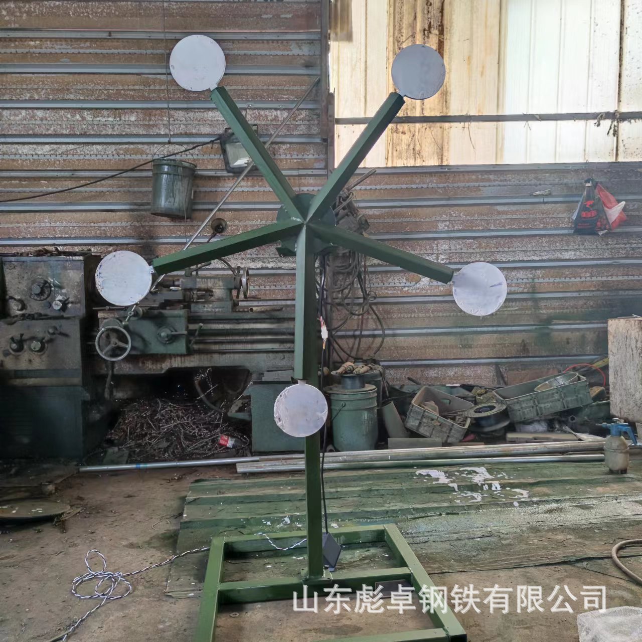 现货批发防弹钢板 加工电动风车靶旋转靶六头靶样品加工半身靶胸