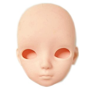 Makeup Practice, Makeup, Makeup-Free, White Blank, Vinyl Doll Head, Eye-Opening Toy Accessories, Bald Head Direct Sales 23.8g