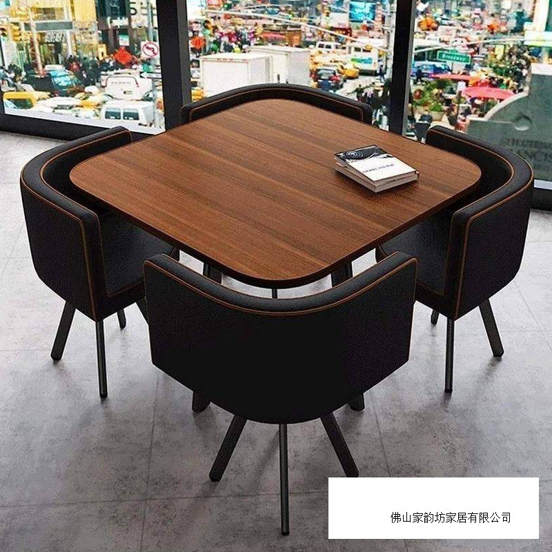 创意简约休闲小圆桌洽谈桌椅组合办公室会客接待桌咖啡奶茶店餐桌|undefined