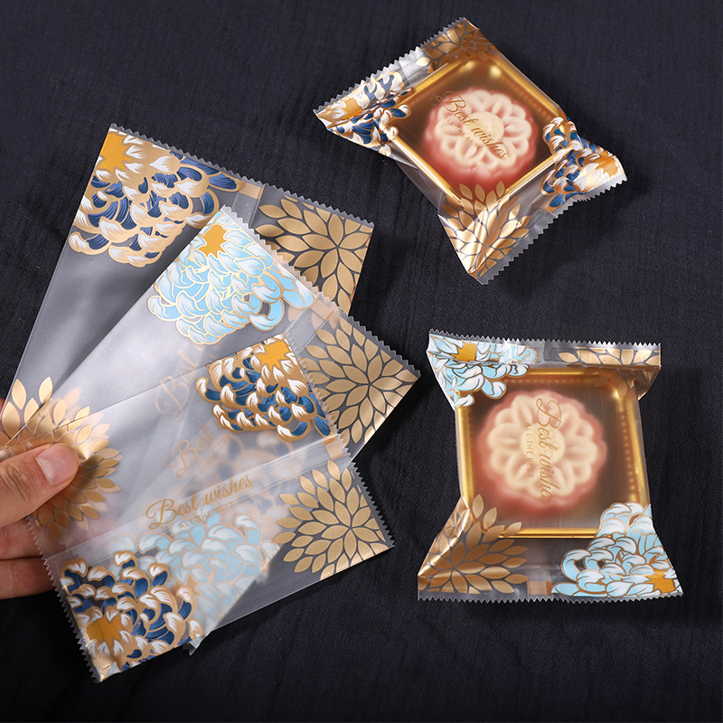 原创新款中秋月饼包装袋透明磨砂袋封机蛋黄酥绿豆糕月饼点心包装