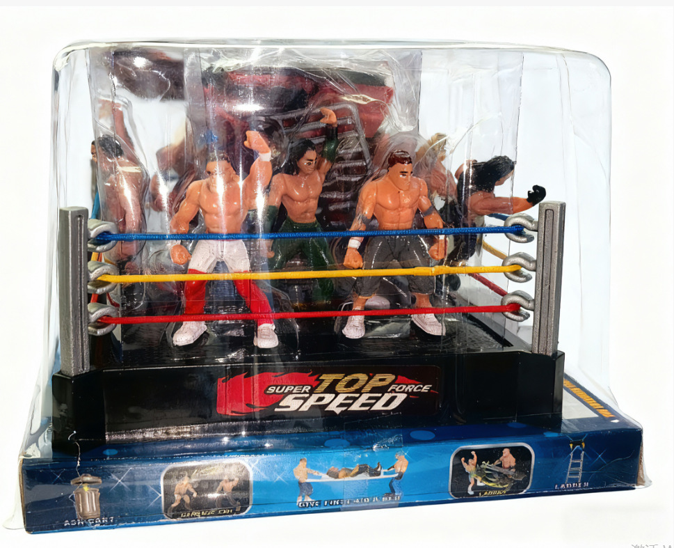 Wrestling transfronterizo juego de muñecas modelo de escena de lucha libre Gladiador adornos infantiles soldados juego de juguetes lotes