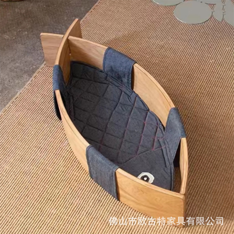 Wooden Pet Kennel Cat Nest Outdoor Balcony Universal Comfortable Removable and Washable Medium and Small Dog Cat Cafe Balcony Pet Nest